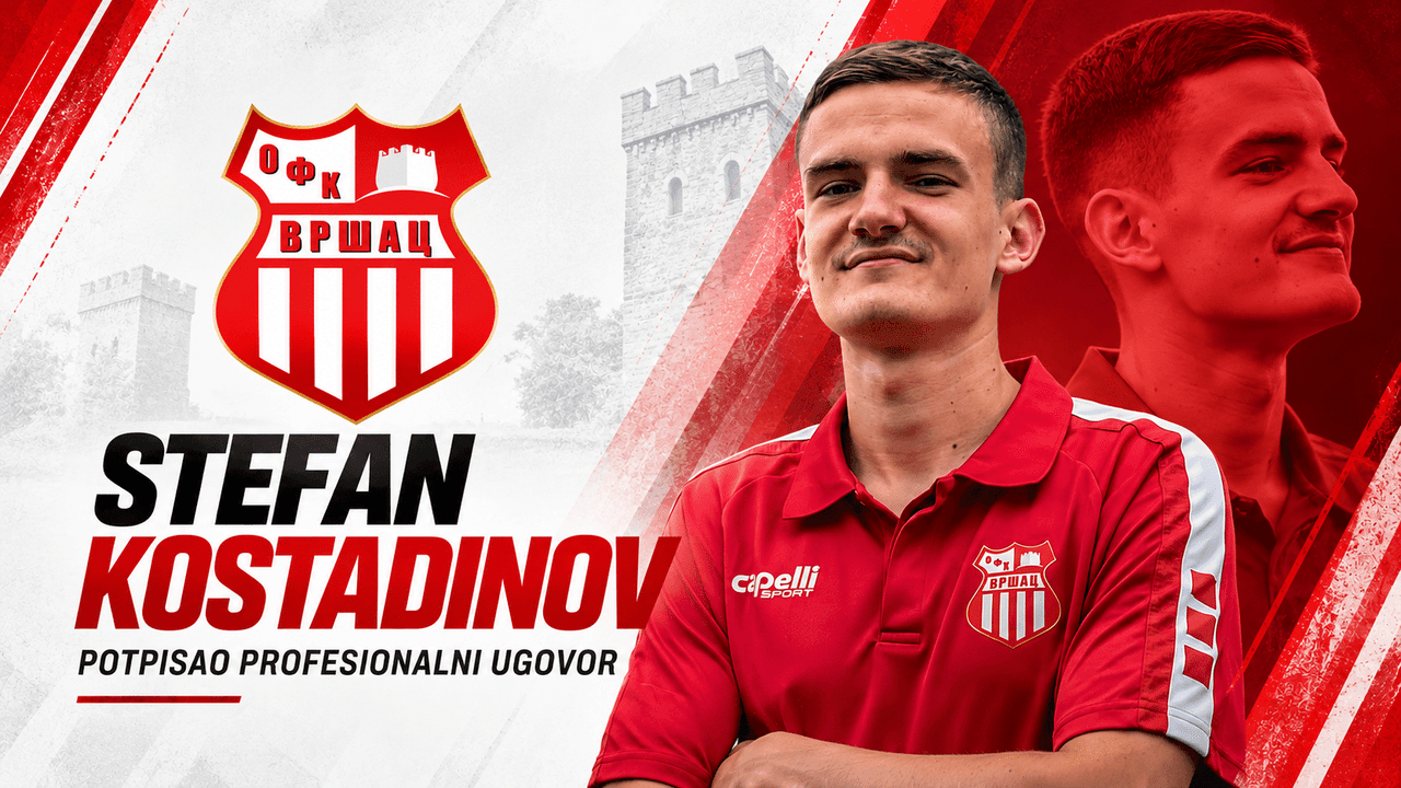 Kostadinov potpisao prvi profesionalni ugovor sa OFK Vršcem: „Ovo je potvrda mog rada i truda“